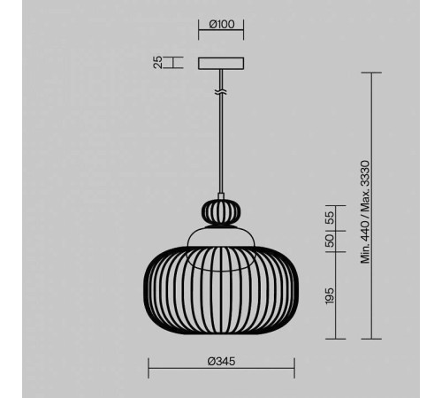 Подвесной светильник Maytoni Levitation MOD376PL-01G