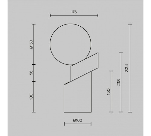 Настольная лампа декоративная Maytoni Divario MOD468TL-L3B3K