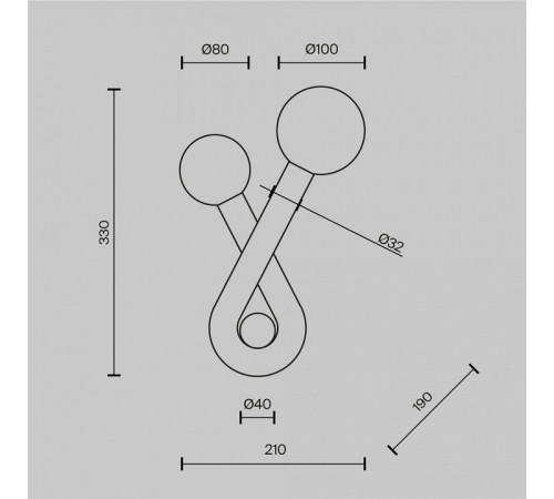 Бра Maytoni Vortex MOD476WL-02BS