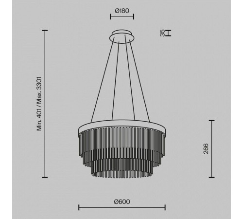 Подвесной светильник Maytoni Trove MOD486PL-L38BSK