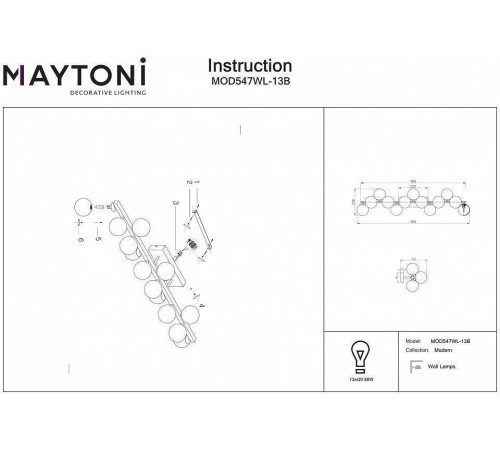 Бра Maytoni Dallas MOD547WL-13B