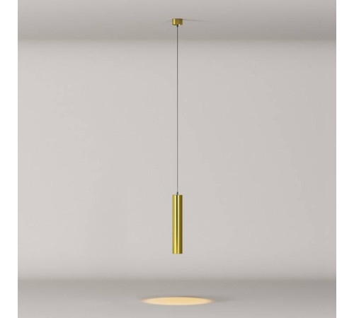 Подвесной светодиодный светильник Maytoni Focus LED 12 Вт 3000 К белый с латунью P072PL-L12W3K-BS