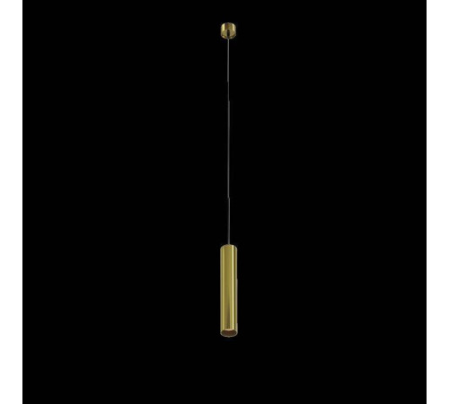 Подвесной светодиодный светильник Maytoni Focus LED 12 Вт 3000 К белый с латунью P072PL-L12W3K-BS