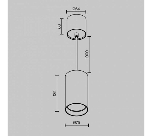Подвесной светильник Maytoni Vol P100PL-20W4K-BS