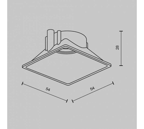 Рамка на 1 светильник Maytoni Ring Ring8-10W-SQ-BS