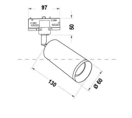Светильник на штанге Maytoni Focus TR028-3-GU10-B