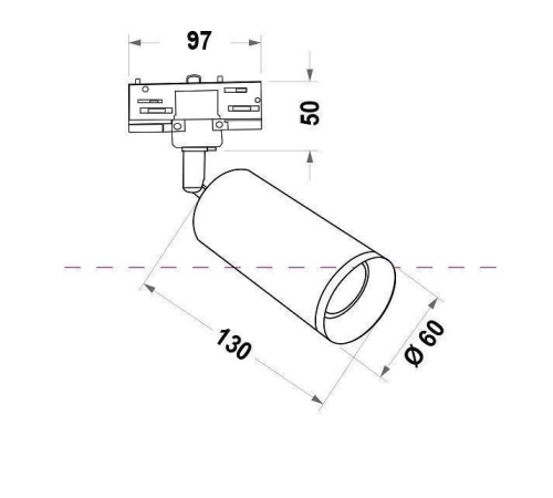 Светильник на штанге Maytoni Focus TR028-3-GU10-MG