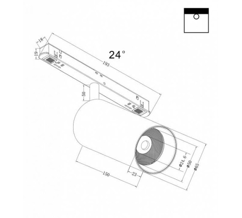 Трековый светодиодный светильник Maytoni Focus LED TR032-2-20W3K-S-B