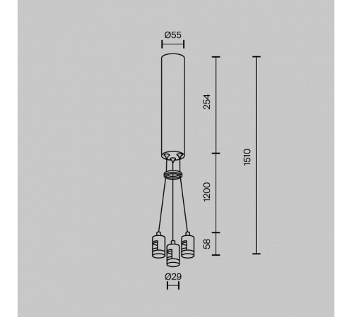 Подвес для трека Maytoni Flarity TRA154SW-BB-R-PT
