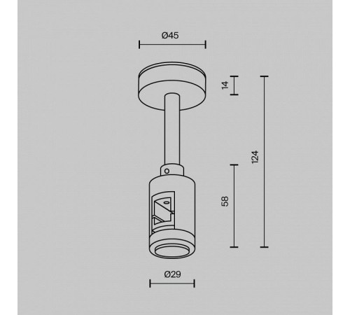 Основание на штанге Maytoni Accessories for tracks Flarity TRA156C-B1-PT