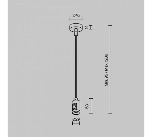 Подвес для трека Maytoni Accessories for tracks Flarity TRA157SW-B1-B
