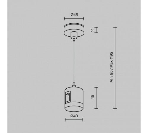 Подвес для трека Maytoni TRA157SW-IPC1-PT