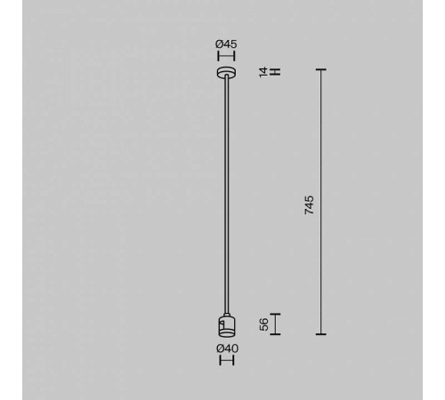Основание на штанге Maytoni Accessories for tracks Flarity TRA159С-IPC1-B