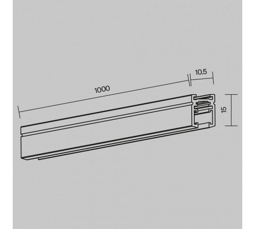 Трек накладной Maytoni Technical Busbar trunkings Levity TRX184-111B-1