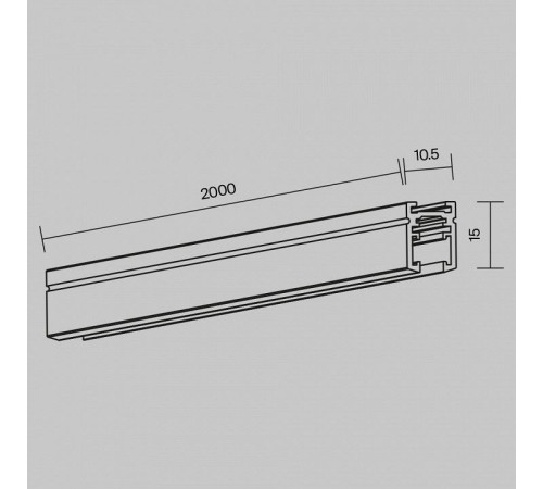 Трек накладной Maytoni Technical Busbar trunkings Levity TRX184-112B-1