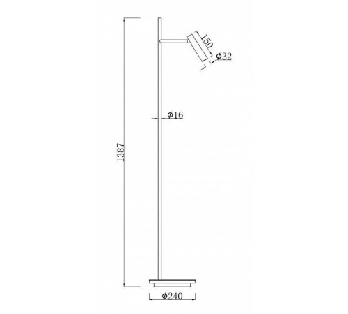 Торшер Maytoni Estudo Z010FL-L8W3K