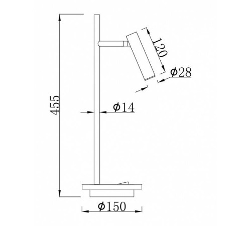 Настольная лампа офисная Maytoni Estudo Z010TL-L8B3K