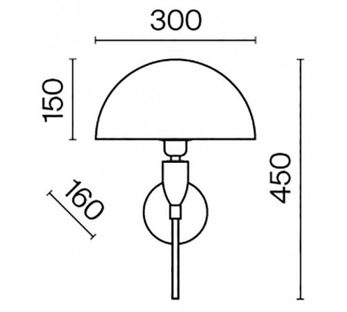 Бра Maytoni Prima 1xG9 Z034WL-01BS