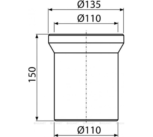 Насадка для унитаза AlcaPlast 150 мм A91-150