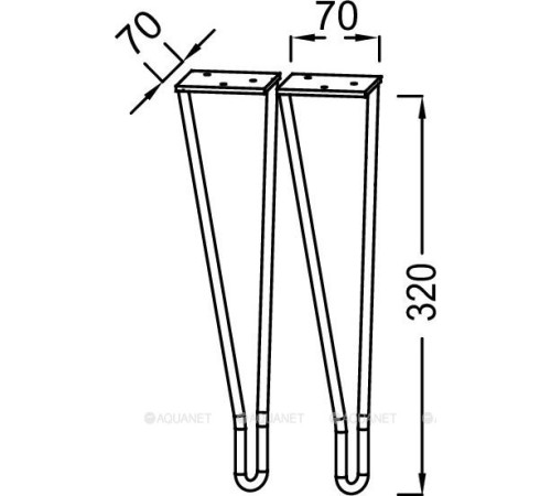 Ножки для мебели Jacob Delafon Odeon Rive Gauche 32 см золото EB2569-GLD