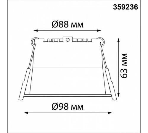 Встраиваемый светильник Novotech Tran 359236