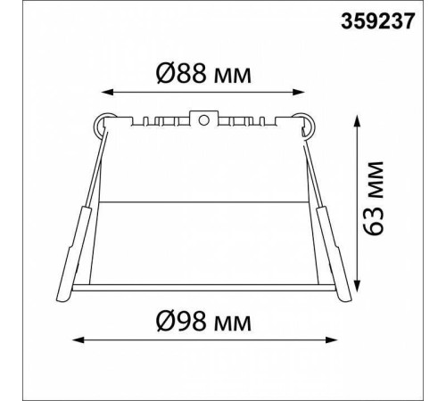 Встраиваемый светильник Novotech Tran 359237