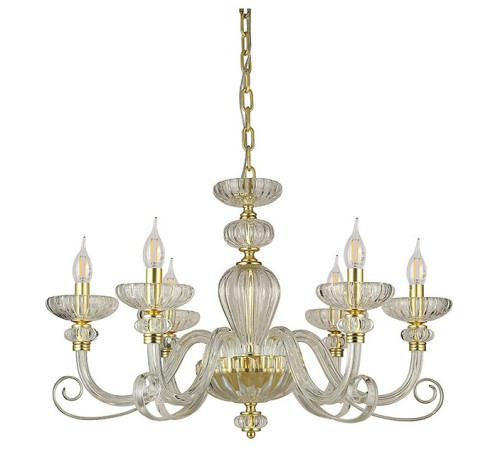 Подвесная люстра Newport ANNETTE 8626/C mat.soft gold clear