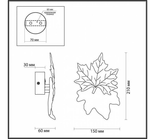 Накладной светильник Odeon Light Eva 4371/3WL
