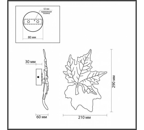 Накладной светильник Odeon Light Eva 4371/6WL