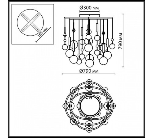 Подвесная люстра Odeon Light Callisto 5457/21C