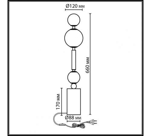 Настольная лампа декоративная Odeon Light Callisto 5457/4TL