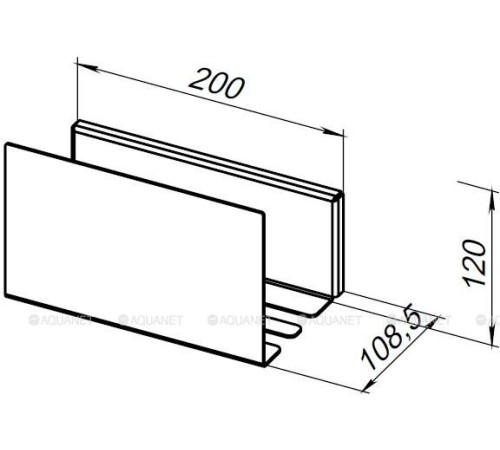 Полка Aquanet Магнум 200х120х100 мм белый матовый 00302229