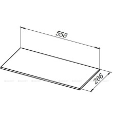 Полка для стеллажа Allen Brau LIBERTY 60 см grey structure 1.33010.G-S