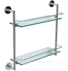 Полка стеклянная двойная Allen Brau Priority 418х408х138 мм хром 6.31015-00