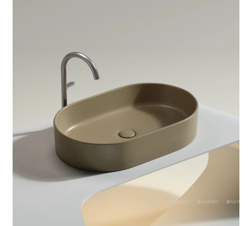 Раковина-чаша накладная Ceramica Nova Element 608х385х122 мм капучино матовый CN6048MC