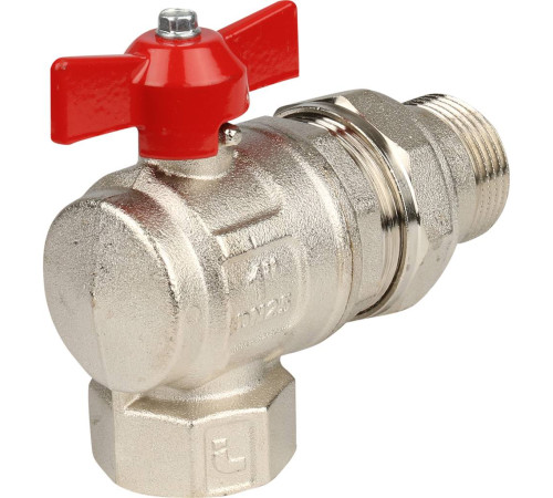 Кран шаровой Itap IDEAL 298 угловой полнопроходной с американкой 1 бабочка 2980100
