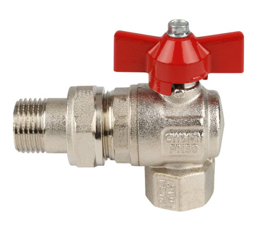 Кран шаровой Itap IDEAL 298 угловой полнопроходной с американкой 1/2 бабочка 2980012