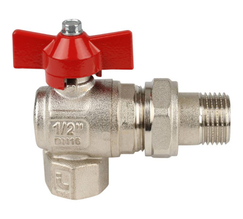 Кран шаровой Itap IDEAL 298 угловой полнопроходной с американкой 1/2 бабочка 2980012