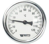 Термометр биметаллический Watts F+R801 Ø 63 мм штуцер 75 мм 10005809