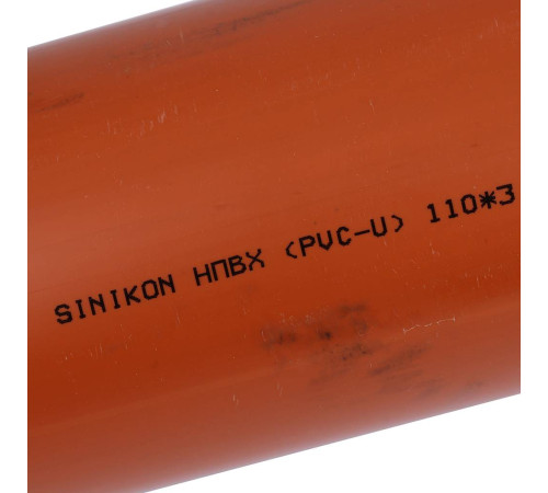 Труба для наружной канализации Sinikon НПВХ D110x3.2 мм SN4 L=500 мм 20005.R