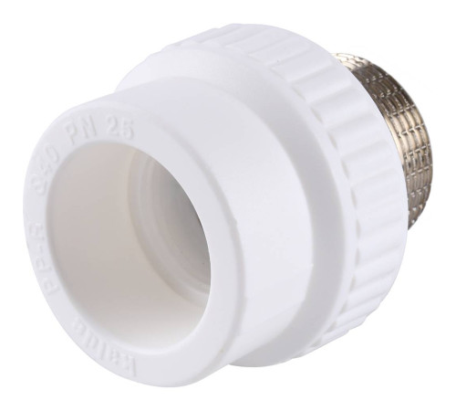 Муфта комбинированная Kalde 40x1 1/4 НР под шестигранник полипропиленовая 3222-nmo-401a06