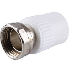 Муфта комбинированная Kalde 20x3/4 с накидной гайкой полипропиленовая 3222-tun-200c00