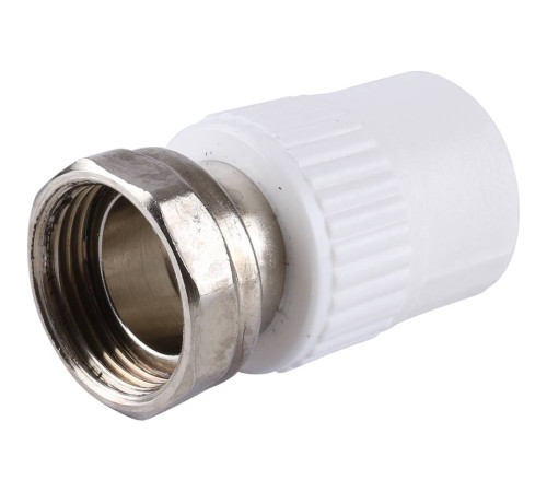 Муфта комбинированная Kalde 20x3/4 с накидной гайкой полипропиленовая 3222-tun-200c00