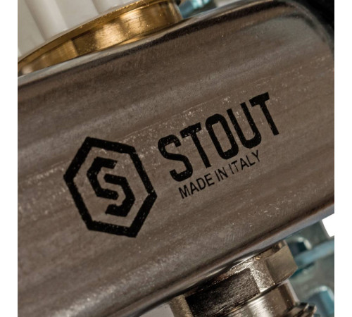 Коллекторная группа из нержавеющей стали STOUT с расходомерами 12 выходов SMS 0907 000012