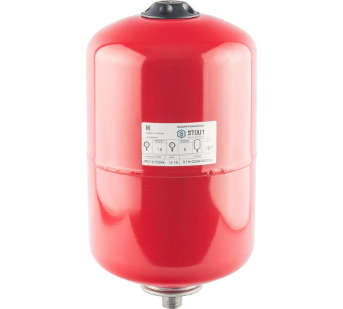 Расширительный бак STOUT STH-0004 для отопления 12 л красный STH-0004-000012