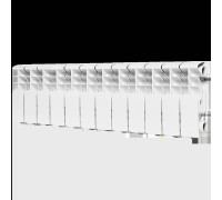 Радиатор алюминиевый ROMMER Plus 200 12 секций боковое подключение RAL 9016 RAL-3210-020012