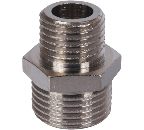 Ниппель переходной STOUT никелированный 3/8x1/4 НР-НР SFT-0004-003814