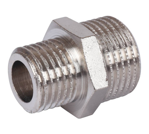 Ниппель переходной STOUT никелированный 3/8x1/4 НР-НР SFT-0004-003814