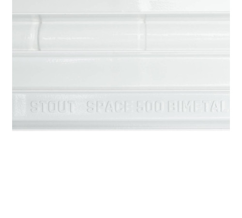 Радиатор биметаллический STOUT Space 500 4 секции боковое подключение SRB-0310-050004 RAL 9016