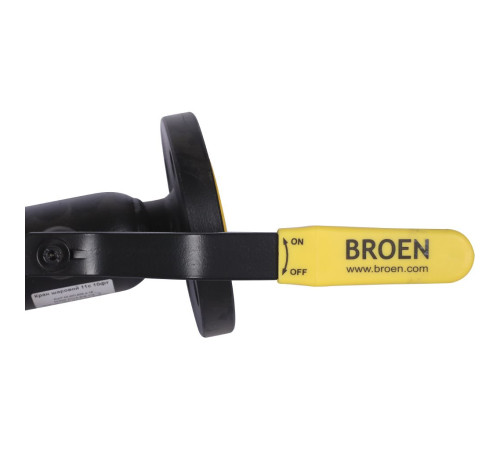 Кран шаровой стальной BROEN КШТ 11с10фт DN 25 PN 16 фланцевый 9459440